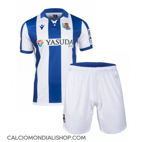 Maglie da calcio Real Sociedad Prima Maglia Bambino 2024-25 Manica Corta (+ Pantaloni corti)